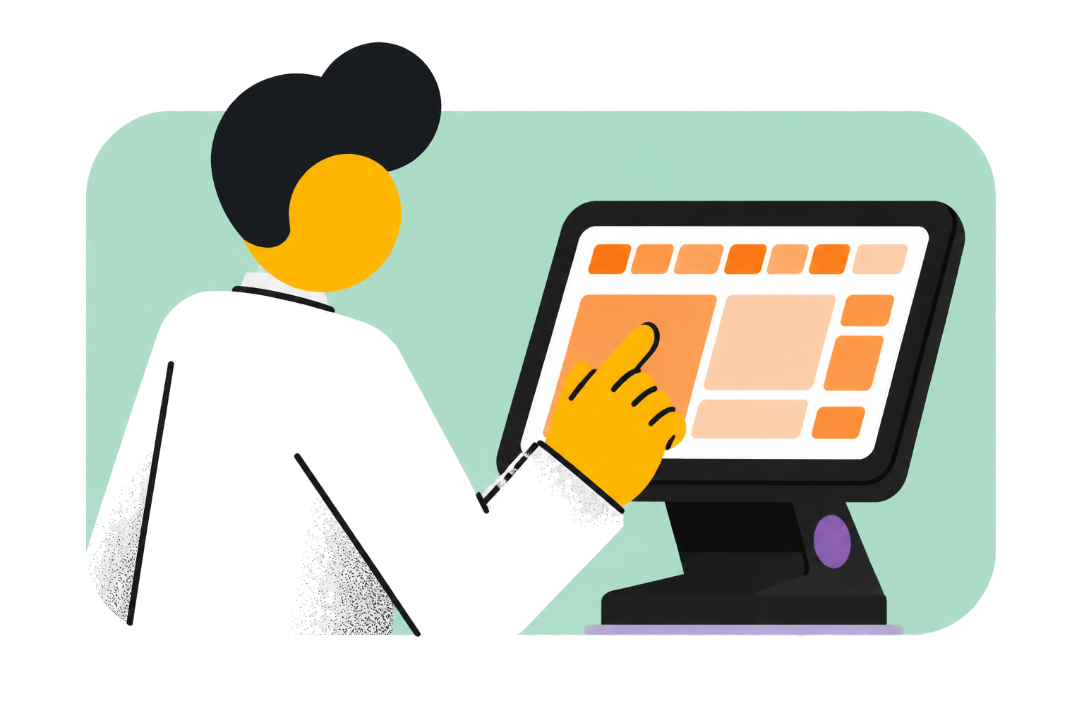 Ilustración de implementación de software